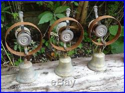 Set Of 3 Reclaimed Servants Maid Butler Bell Brass Bells Door Knobs Handles