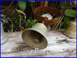 Set Of 3 Reclaimed Servants Maid Butler Bell Brass Bells Door Knobs Handles