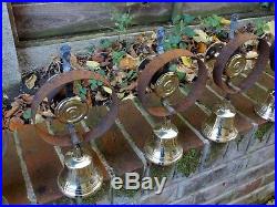 Set Of 6 Refurbished Servants Maid Butler Bell Brass Bells Door Knobs Handles