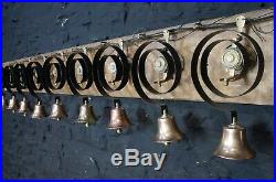 Set of 12 Matching Brass Servants Bells