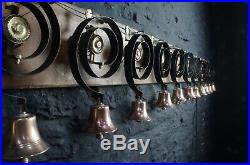 Set of 12 Matching Brass Servants Bells