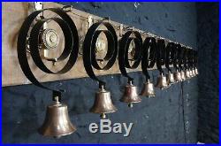 Set of 12 Matching Brass Servants Bells