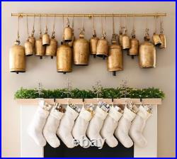 Set of 15 Giant Harmony Cow Bells Vintage Handmade Rustic Lucky X-Mas Decor