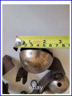 Set of 6 Antique Sleigh Bells 2.5, and 3 H. H. Bevin 27