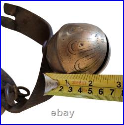 Set of 6 Antique Sleigh Bells 2.5, and 3 H. H. Bevin 27