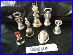 Set of collectible hand held bells from USA states