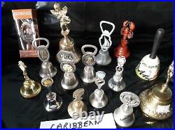 Set of collectible hand held bells from USA states