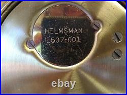 Seth Thomas Brass Helmsman 8 Day, Ship's Bell Clock and Mahogany Base