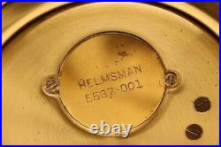 Seth Thomas Brass Helmsman E537-001 8 Day Ships Bell Clock On Wood Base Has Key