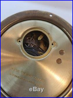 Seth Thomas Corsair Ship's Bells Clock, Solid Brass No Key