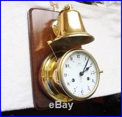 Ship Clock Schatz Royal mariner open bell service by clockmaker (by me)