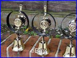 Six Refurbished Servants Maids Butlers Bells Brass Bell