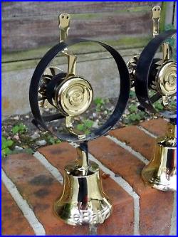 Six Refurbished Servants Maids Butlers Bells Brass Bell