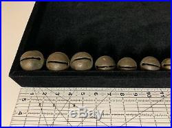 Sleigh Bells Set of (13) Brass Antique - Range of 3/4 to 2 - Great Tones