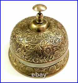 Solid Brass Antique Design Desk Bell Office, Hotel Front Counter, Best Gift