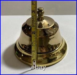 Solid Brass Base And Top With Bronze Bell Vintage Hotel Working Desk Service Bell