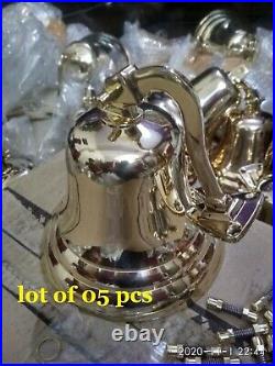 Solid Brass Bell 6 Wall Mount DINNER Fire Alarm Maritime Ship Nautical lot 05 p