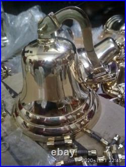 Solid Brass Bell 6 Wall Mount DINNER Fire Alarm Maritime Ship Nautical lot 05 p