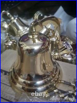 Solid Brass Bell 6 Wall Mount DINNER Fire Alarm Maritime Ship Nautical lot 05 p