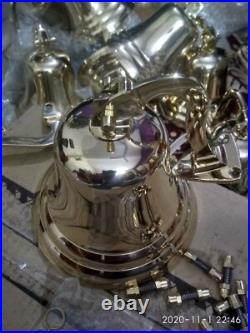 Solid Brass Bell 6 Wall Mount DINNER Fire Alarm Maritime Ship Nautical lot 05 p