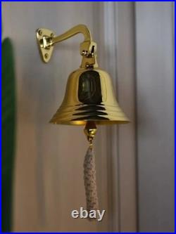 Solid Brass Wall Mounted Door Bell Vintage Hanging Doorbell Home Decor Retro Bel