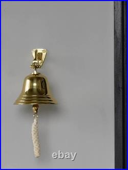 Solid Brass Wall Mounted Door Bell Vintage Hanging Doorbell Home Decor Retro Bel