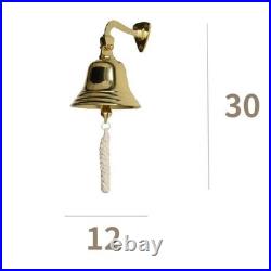 Solid Brass Wall Mounted Door Bell Vintage Hanging Doorbell Home Decor Retro Bel