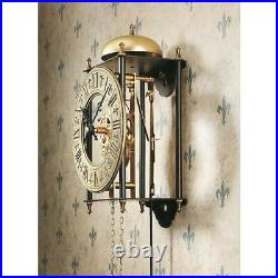 Steampunk Gravity Wall Clock Pendulum & Weight Hourly Bell Chime Roman Numerals