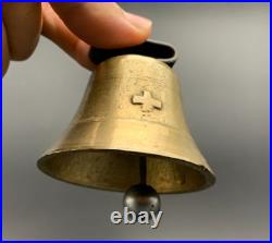 Stunning Antique Brass Cow Bell from Melchtal Primitive Swiss-Made Souvenir