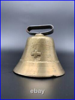 Stunning Antique Brass Cow Bell from Melchtal Primitive Swiss-Made Souvenir