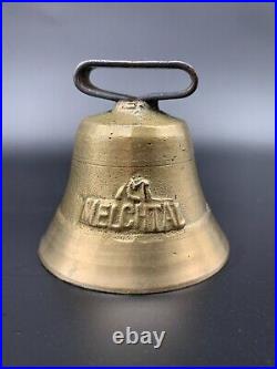 Stunning Antique Brass Cow Bell from Melchtal Primitive Swiss-Made Souvenir