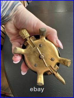 Stunning Rare Vintage Wind Up Hotel Turtle Bell Boj Eibar Spain Brass Works