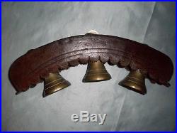 Stunning Victorian Solid Brass Harness Sleigh/coach Bells. Belfry