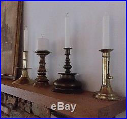 Sublime 17thC LOW BELL Period Antique Brass Candlestick Touchmarked HANS DORSCH