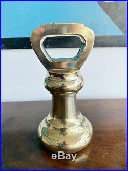 Superb Antique AVERY Large 14lb Brass Bell Weight Doorstop