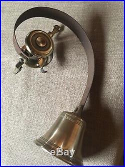 Superb Antique Brass Shop Door Bell / Servants Call Bell / Comes With Hanger