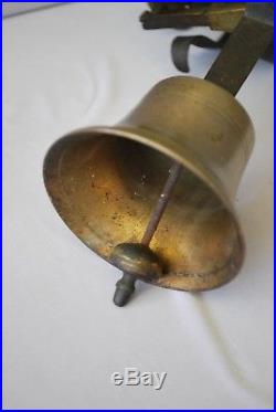 Superb Antique Brass Shop Door Bell / Servants Call Bell / Gate Bell / Genuine