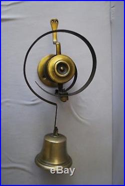 Superb Antique Brass Shop Door Bell / Servants Call Bell / Gate Bell / Genuine