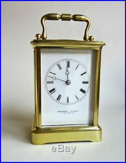 Superb Bell Striking 8 Day Carriage Clock by Stevenard of Boulogne. 1860