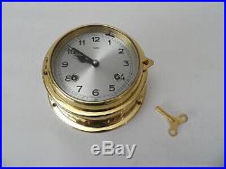 Superb Franz Hermle Smith 8 Bells Brass Ships Clock Fully Working