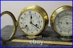 Swift Model 413 Marine Bell Clock and matching barometer, both working