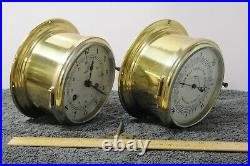 Swift Model 413 Marine Bell Clock and matching barometer, both working