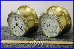 Swift Model 413 Marine Bell Clock and matching barometer, both working