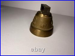 Swiss Brass Cow Bell Vintage W Lucerne On It Made In Switzerland 1 3/4 Tall