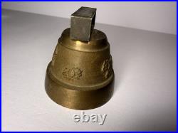 Swiss Brass Cow Bell Vintage W Lucerne On It Made In Switzerland 1 3/4 Tall