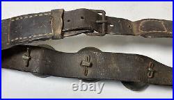 Swiss Sleigh Bells 3 Bronze Bells 4 Brass Bells Leather Strap ca. 1890 Antique