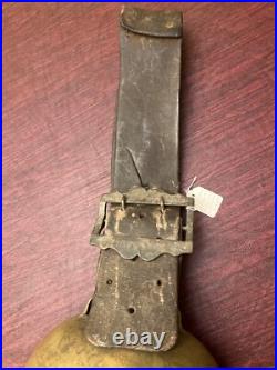 Switzerland Brass Cow Bell, Vintage Antique 27 Leather Strap 8 Bell 4lb Video