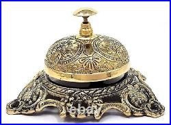 THE RETRO Vintage Solid Brass Nautical Table Bell (antique table bell, decor)