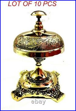 Table Top Brass Bell Antique Nautical Hotel Counter Bell Ornate Reception Bell