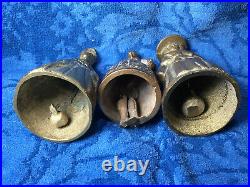 Tea Hand Bells Victorian Southern Belle Brass Lady Unique Lot